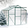 BloomBox 6x8 Polycarbonate Greenhouse, Built-in Rain Gutters, Weather Resistant, Secure fixing