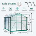 BloomBox 6x8 Polycarbonate Greenhouse, Built-in Rain Gutters, Weather Resistant, Secure fixing
